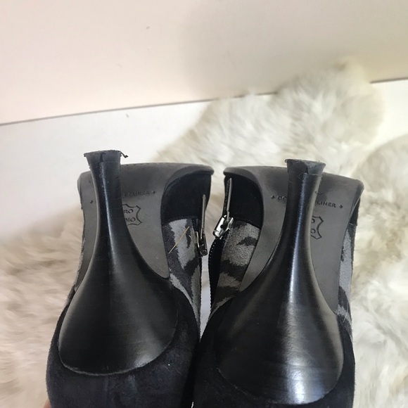 Donald Pliner Maliki Zebra Print Leather Heeled Boots Booties 6 M - Picture 7 of 12